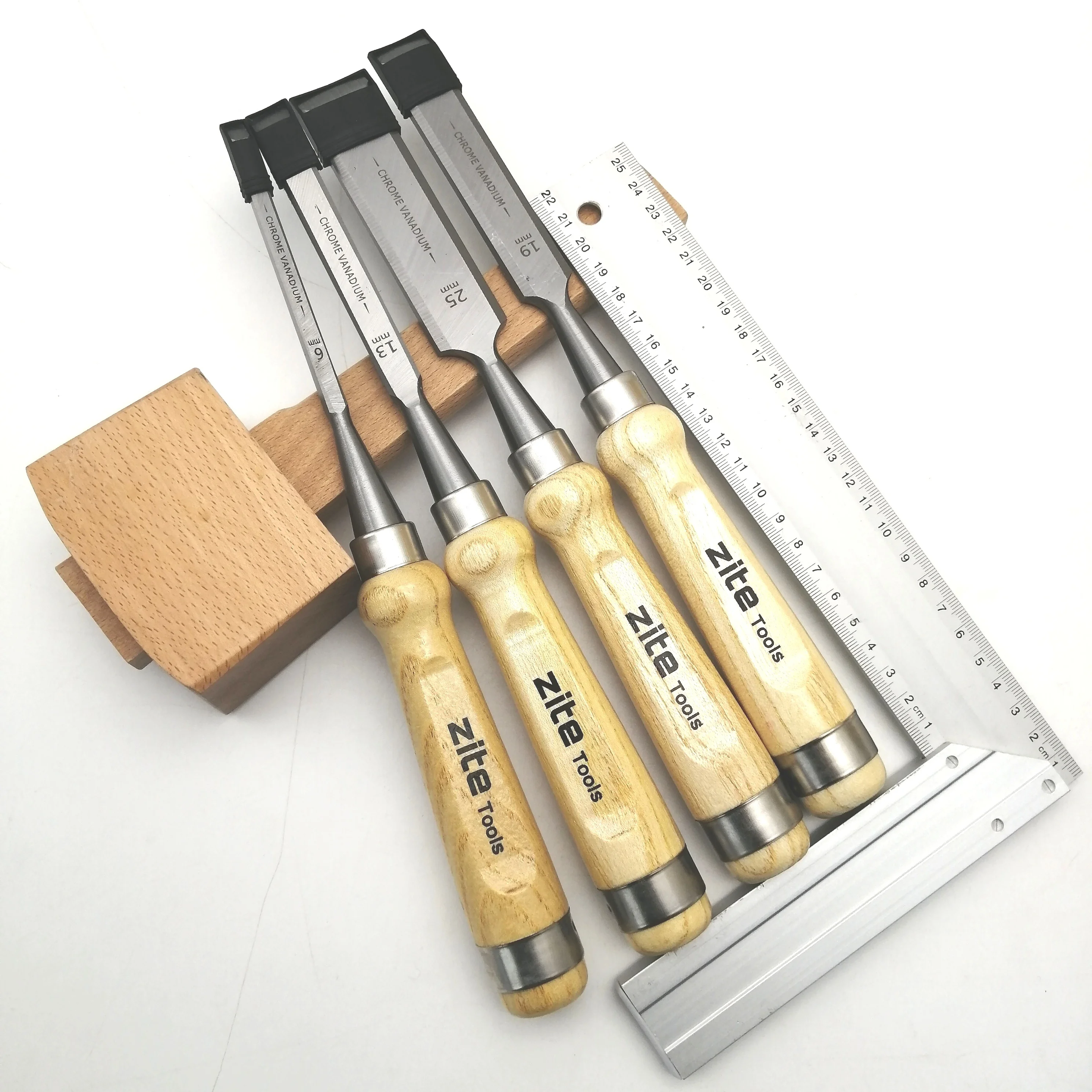 Профессиональный Набор долото для дерева с точильным камнем, линейным молотком