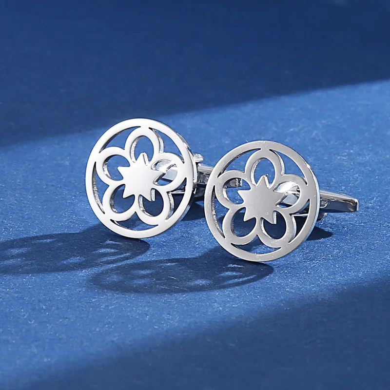 High End Titanium Steel Hollow Crown Personalized and Fun Non Fading Dragonfly Cufflinks Accessories Gift for Men