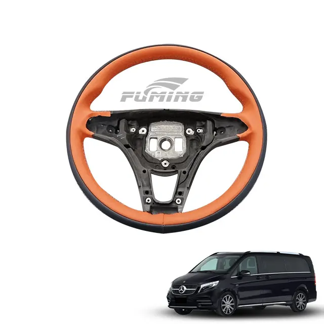 Для Mercedes Benz V-Class viko Автомобильное рулевое колесо изготовлена из углеродного волокна персикового дерева и натуральной кожи