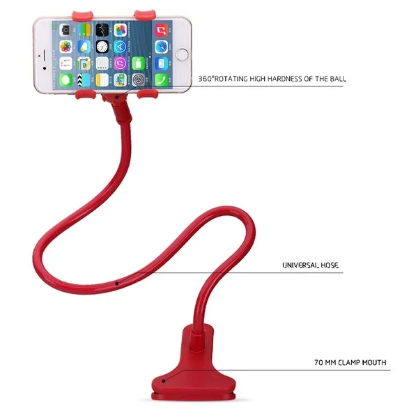 360 Rotating Flexible Long Arm cell phone holder stand lazy bed desktop tablet car selfie mount bracket