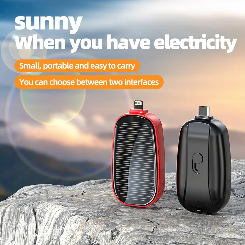 2025 Popular Battery ABS Cell Mobile Phone 1500mah 2000mah Portable Mini Power Bank Powerbank Keychain Emergency Charger