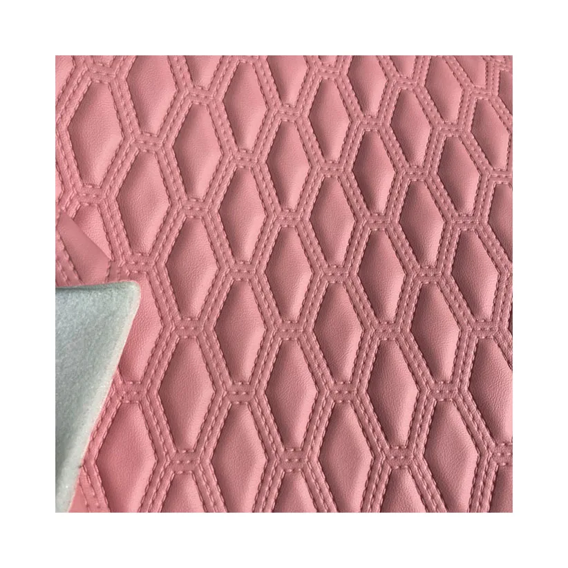 New Style Emboss Diamond embroidery fabric for Car Seat Cover