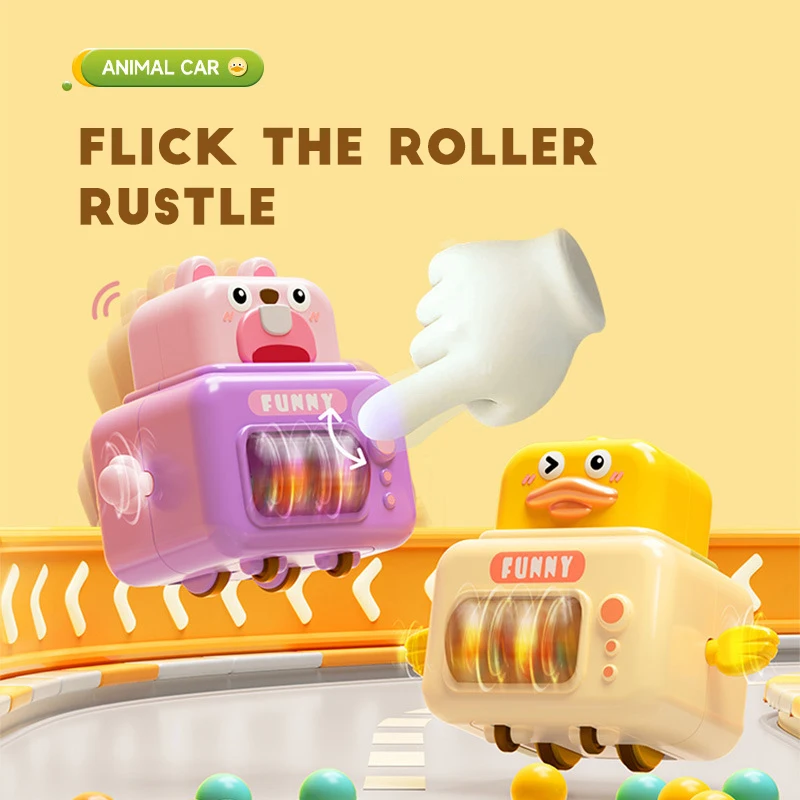 Press Go Toys For-children  Animal  Cartoon Vehicle Kids Play Pet Battle Sliding Small  Toy