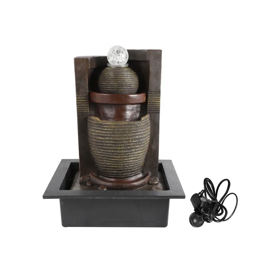 23*31*42 cm Indoor Tabletop Small Resin French Antique Table Craft and Gift Home Decor Waterfall Deco Fountain