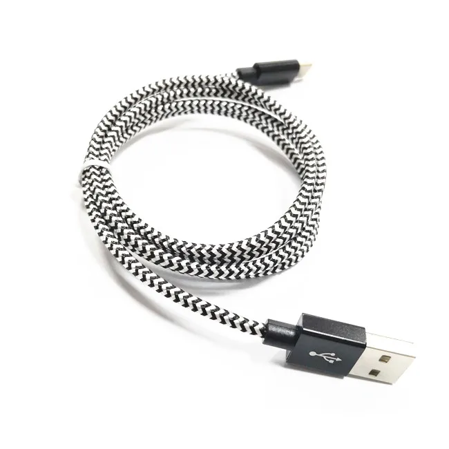 Chinese online High Quality Type C Cable nylon braided 8 pin sync data cable micro 5pin for smartphone series