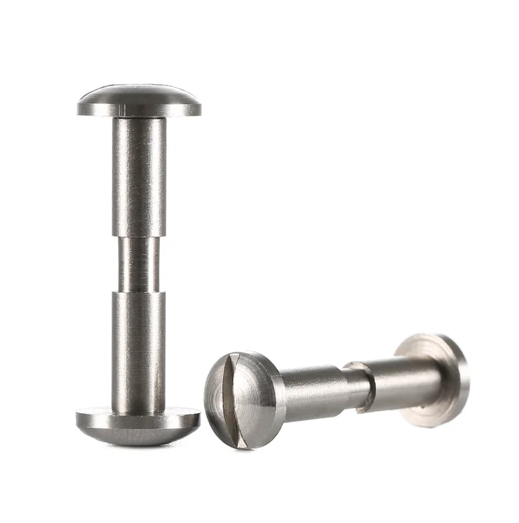 Custom logo stainless steel tabular rivet and brass chicago Stainless Steel Lash Nail Screw