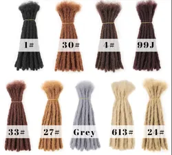 0.4/0.6/0.8cm 100% human hair dreadlock extensions afro kinky human hair loc extensions dreadlocks human hair locs