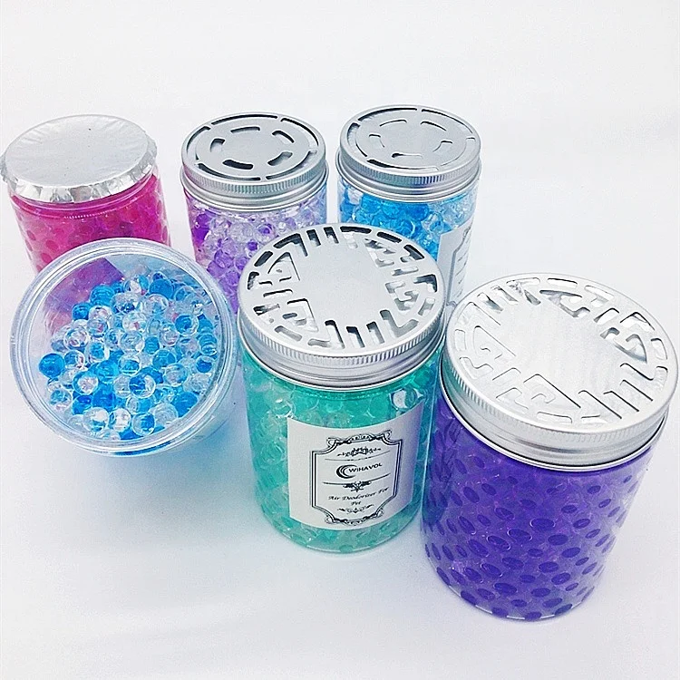 Factory supply colorful crystal beads liquid aromatherapy household air freshener car fragrance diffuse 160 ML plastic bottle