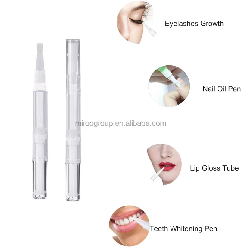 3ml 5ml Transparent Nail Oil Pen with Brush Empty Cuticle Oil Pen Cosmetic Container Pen for Lip Gloss Eyelash Growth Liquid
