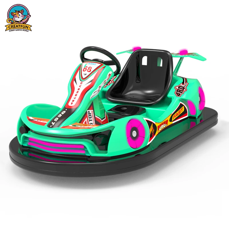 Hot selling outdoor amusement park equipment family games fiberglass electric bumper car