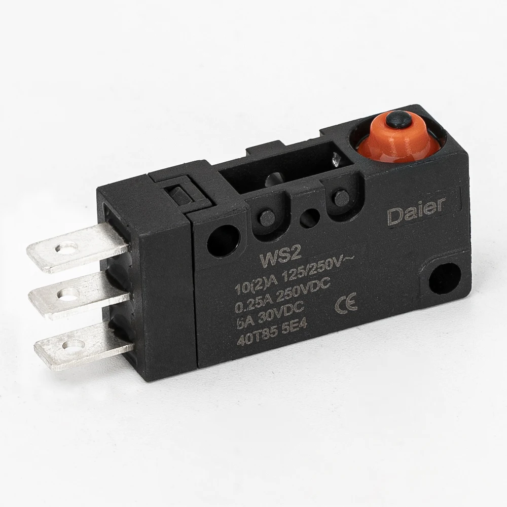 WS2-Z0-F 10A 250VAC Waterproof Micro Limit Switch No Lever SPDT Micro Switch 3 Pins Waterproof IP67 With Solder Terminal