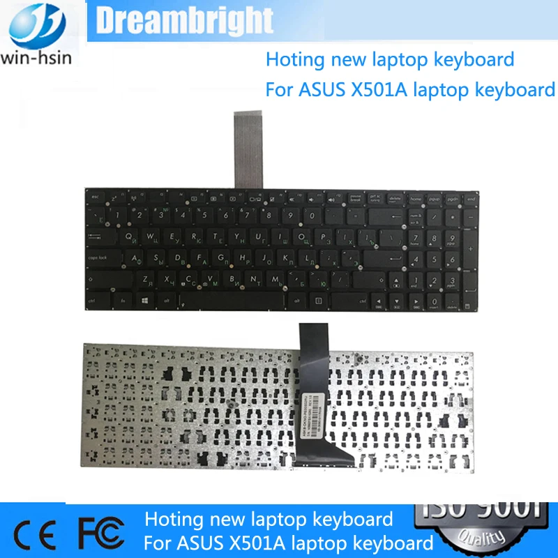 Оригинальный новый черный RU Клавиатура для ноутбука Asus X501 X501A X501U ноутбук с русской клавиатурой без рамки