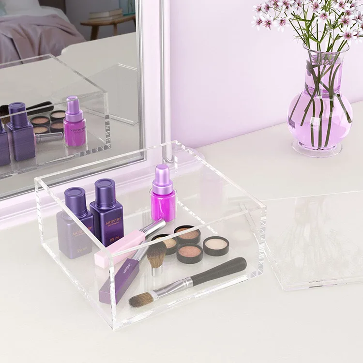 Custom Multi-purpose Clear Acrylic Case Box Transparent Stackable Plexiglass with Lid for Display ML-D1223 200pcs CN;ZHE Maolin