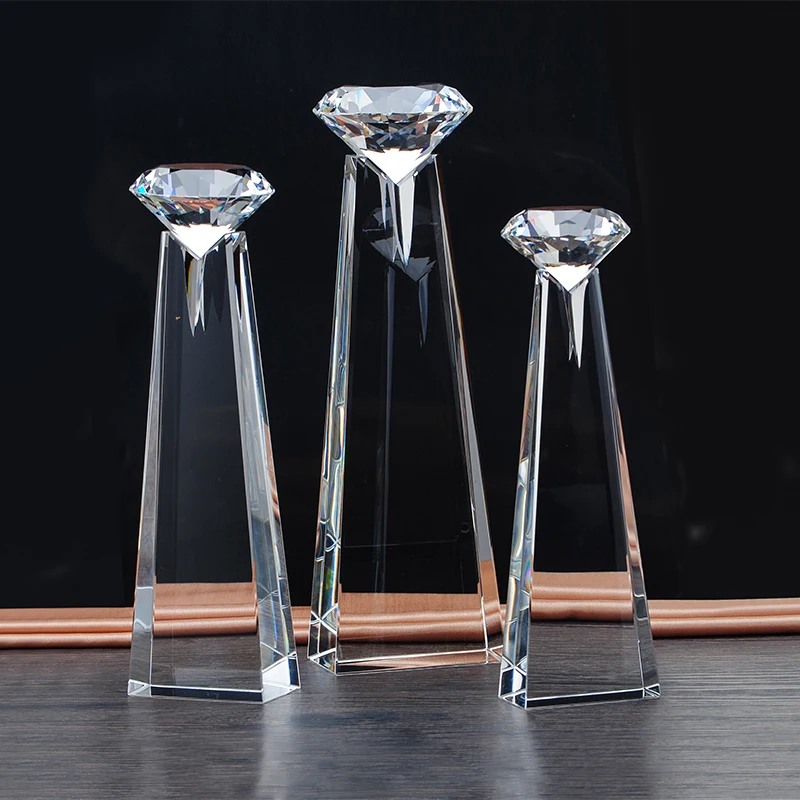 Diamond Crystal Trophy HIGH OPTICAL Crystal Award