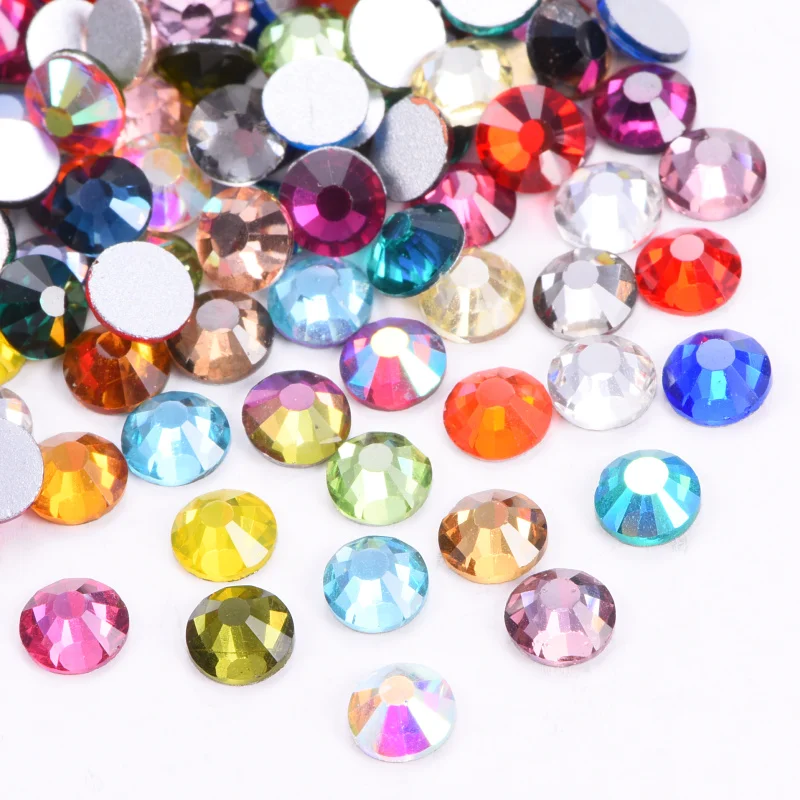 
Special Color Air Gold Line Rose Glass Non Hotfix Rhinestones Crystal Strass for Clothing Dance Dress 