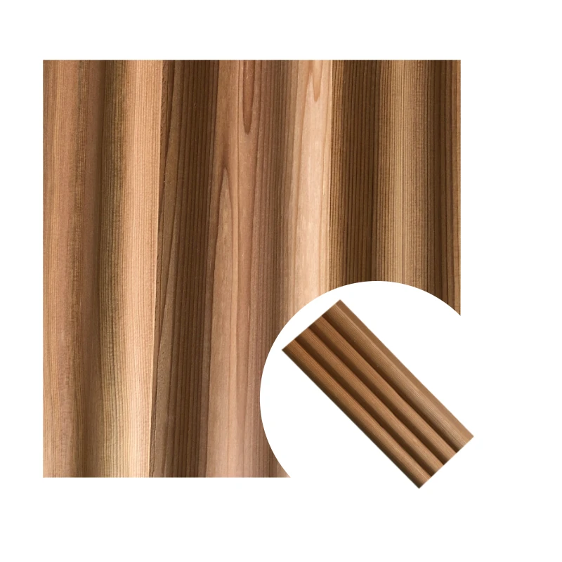 12mm Thick Indoor Cladding Panels High Quality Cedar Wood 3D Wall Panel