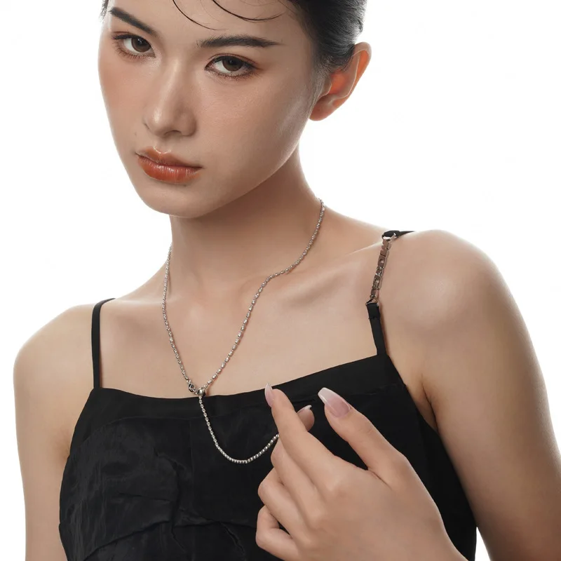 Oval Bead Chain Necklace S925 Sterling Silver 18k Yellow Gold Italian Fancy Diamond Cut Barrel Link Chain Necklace