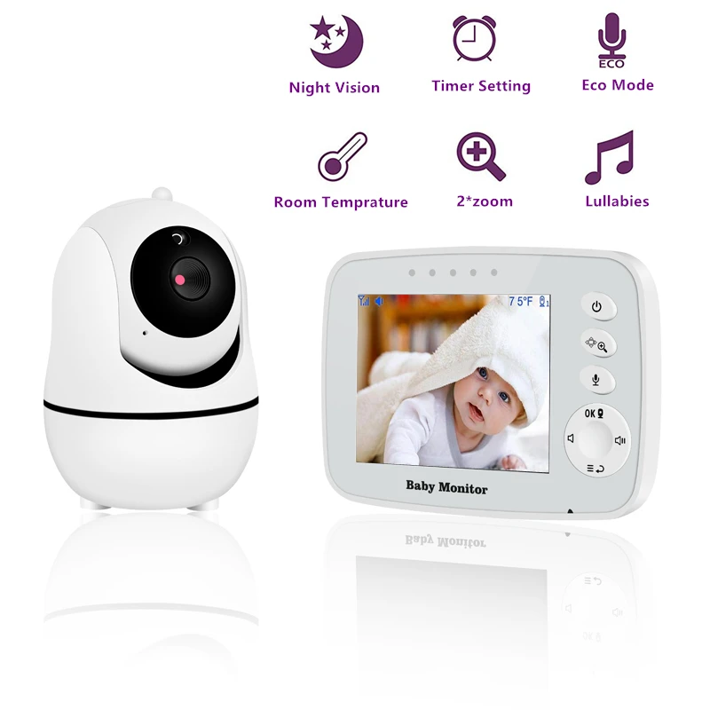 3.5 inch Screen Baby phone Camera Video Nanny Baby Monitor With Camera Security Babyfoon Temperature Baby Monitor Ip Camera
