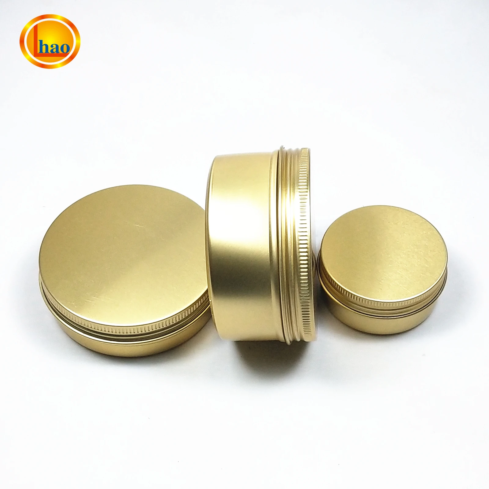 
factory wholesale fast delivery stock 20ml to 250ml small to big empty gold tin 
