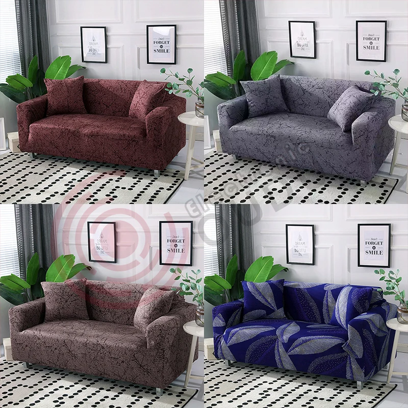 Single/Two/Three Seat Stretch Slipcovers Elastic Sofa Cover for Living Room Couch Cover L shape Armchair Sofa Cover