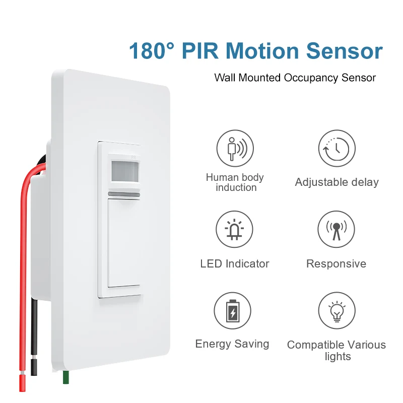 Smart home Motion Sensor Light Switch PIR Infrared Motion Wall Smart Switch human body infrared ir pir sensor Inductive Switch