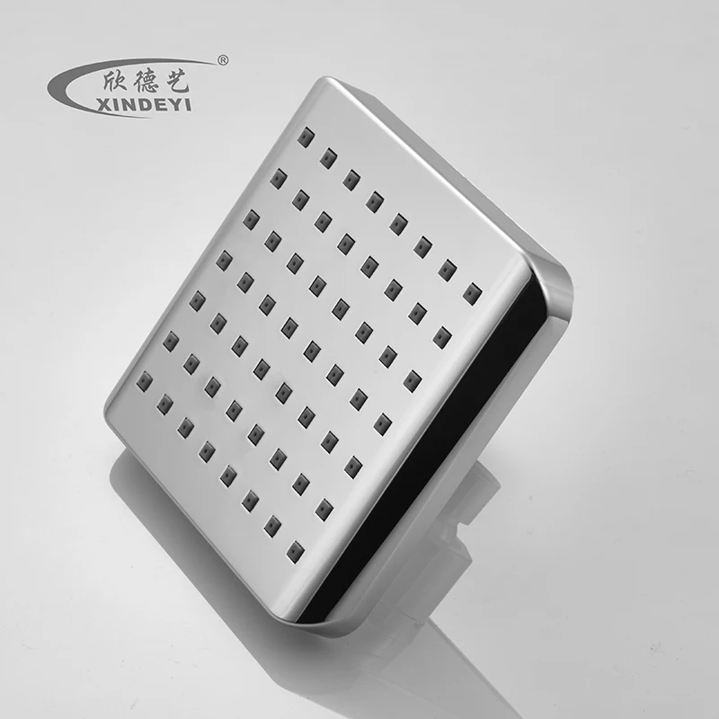 Best Price Square Overhead Bathroom Shower 4 Inch Rainfall with High Pressure Full Chrome ABS Plastic Water Saving for Hotels