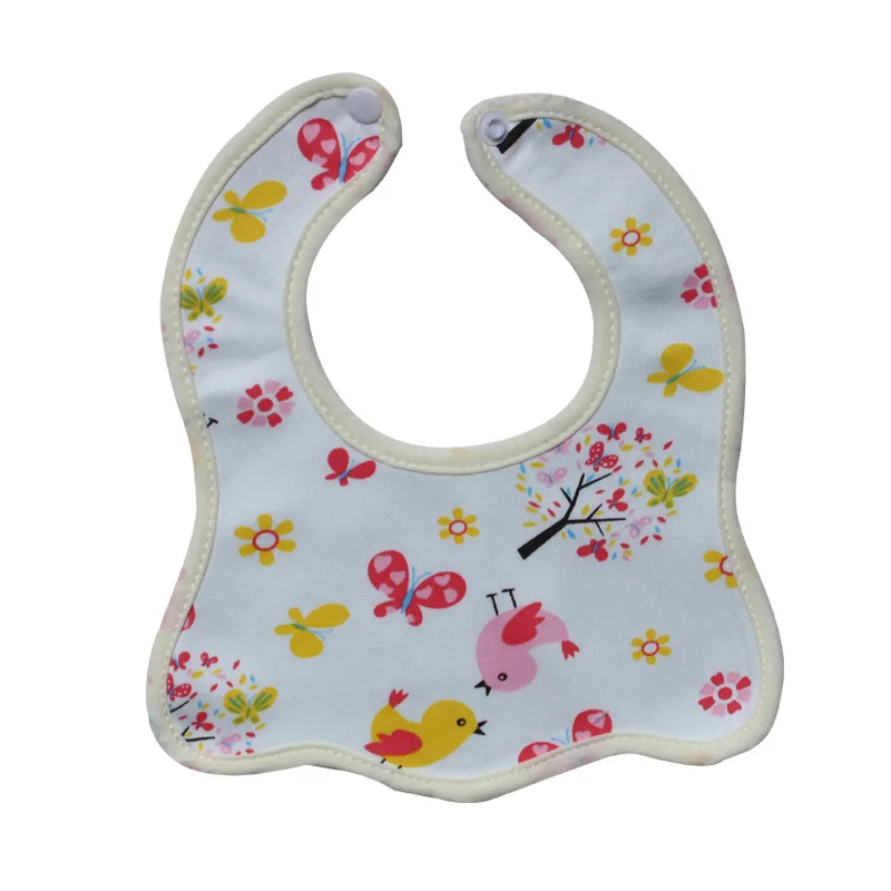 High Quality Custom Cartoon Waterproof Kids Drool Bib 100% Cotton Teething Saliva Towel Bandana Feeding Wholesale Baby Bibs