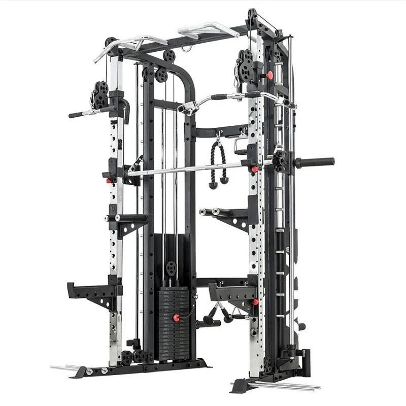Body Exercise Cable Commercial Multi Gym Squat Power Rack Equipment Gym Multifunction Station with Smith Machine Trainer