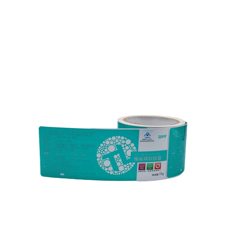 
Wholesale capsule roll high quality self-adhesive health care customized packaging label 