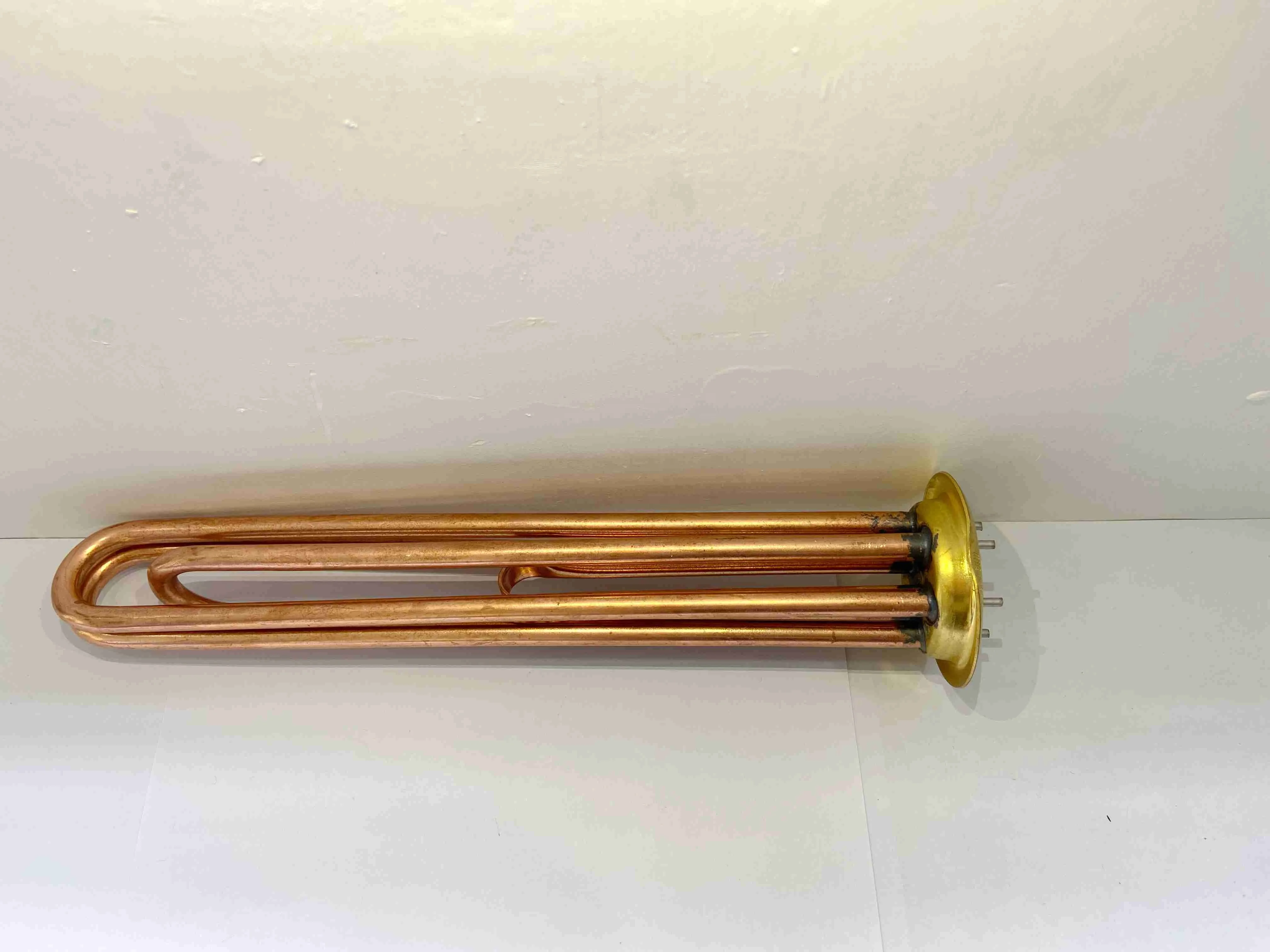 Fast heat conduction and corrosion resistant electric heater copper tube three tube heating element
