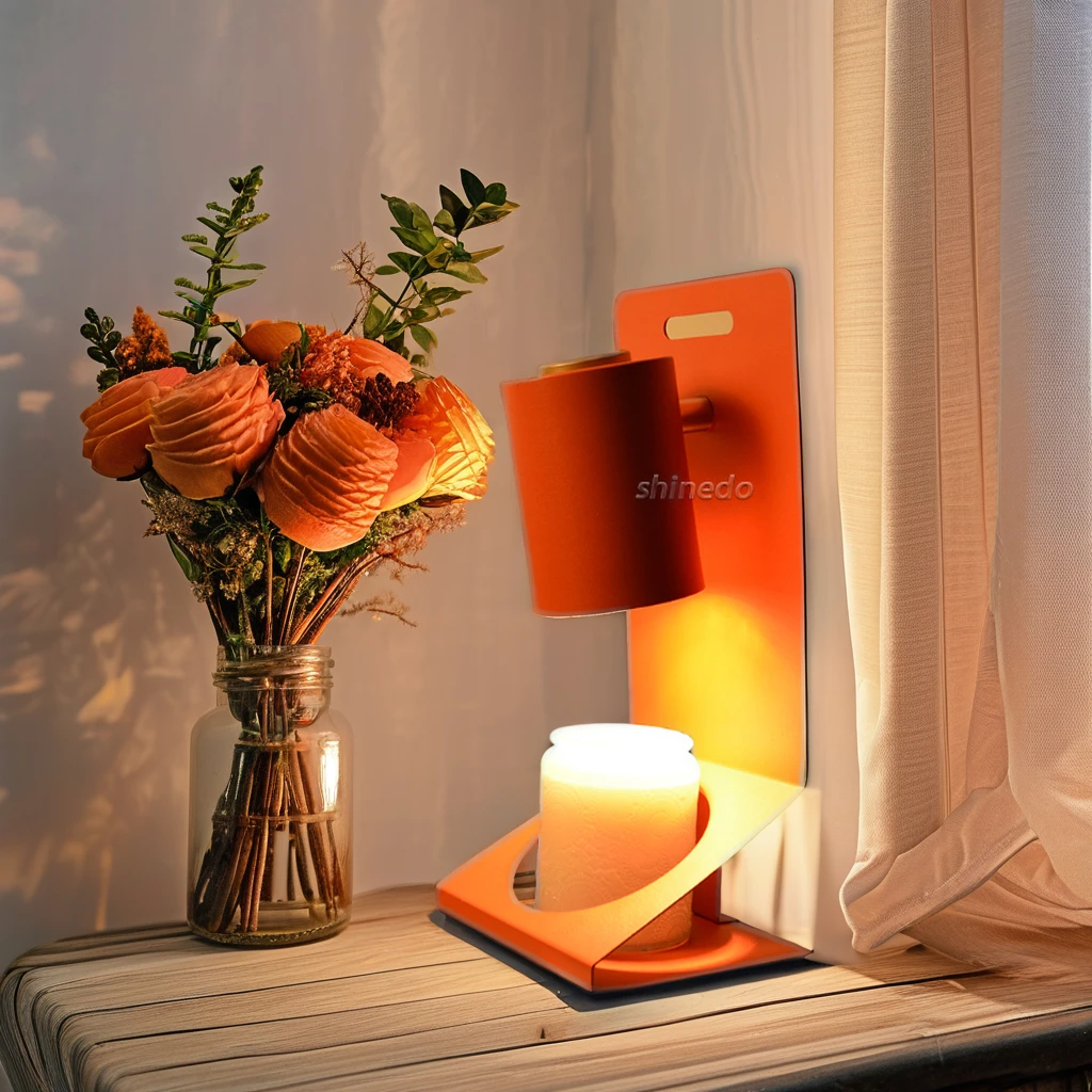 Home Decor Vintage Electric Candle Melter Wax Burner Table Lamp Light Aromatherapy Metal Dimmable Scented Candle Warmer Lamp