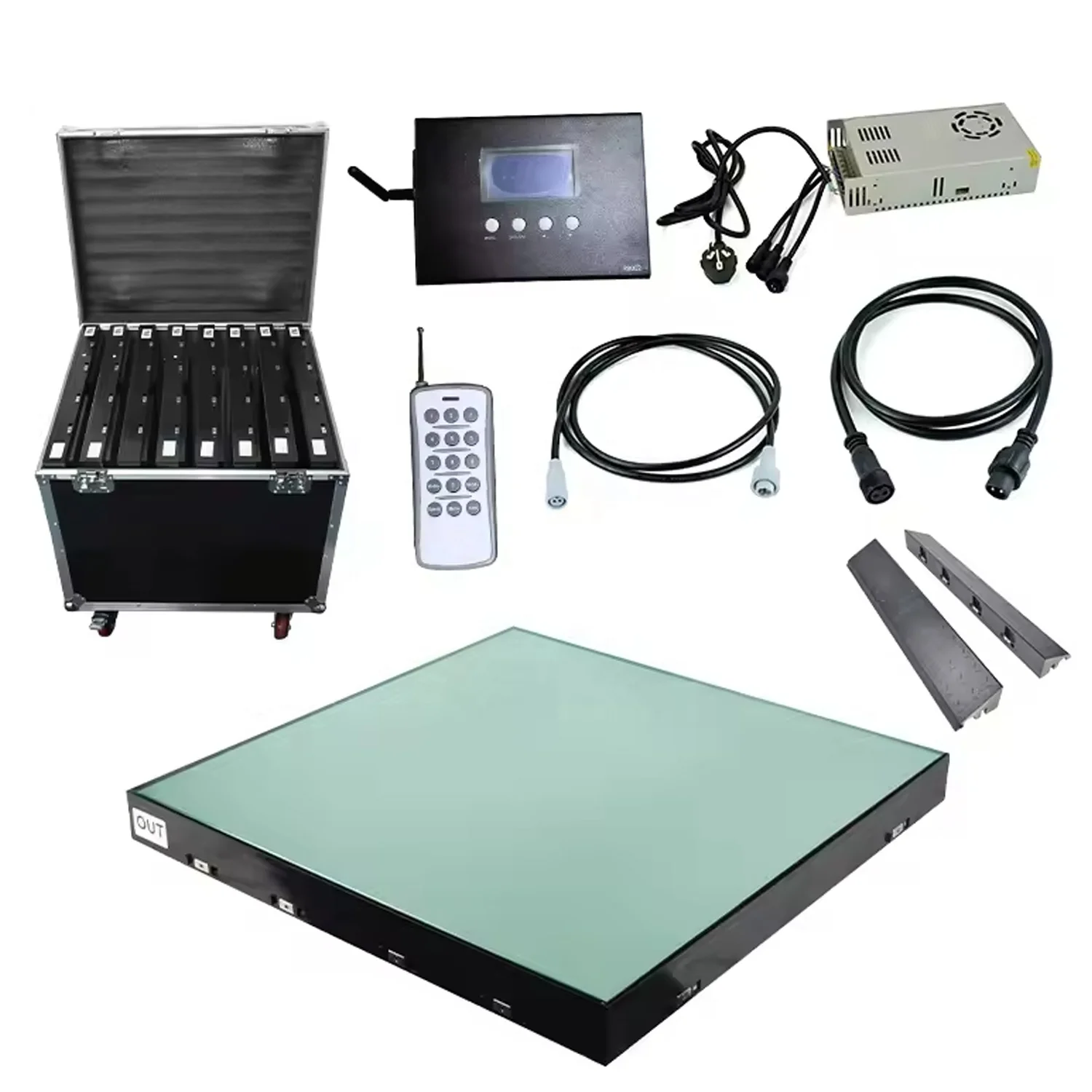 DMX512 LED Panels Magnetic Digital Decoration Controller Portable Dance Floor Wedding Mat Game Stage Lights LED Dance Floor