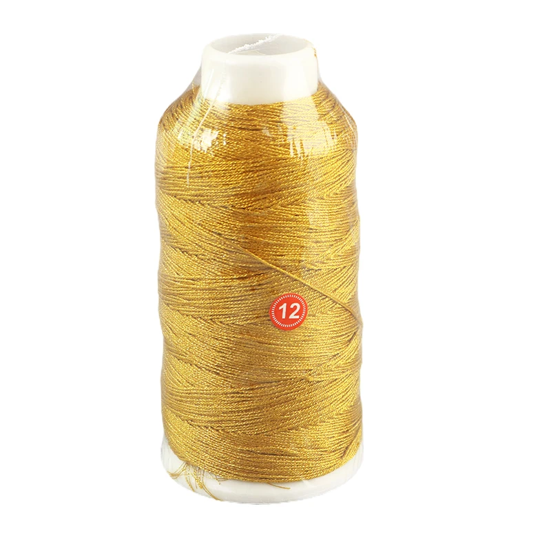 Wholesale processing gold and silver thread Polyester Metallic Yarn Embroidery Machine Threads