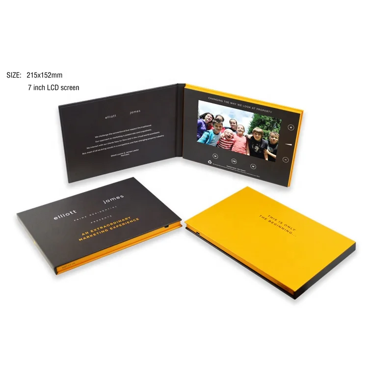 Рекламная реклама видео брошюра ЖК-видео подарочные карты цифровой tft экран приглашение ЖК-видео открытка для маркетинга