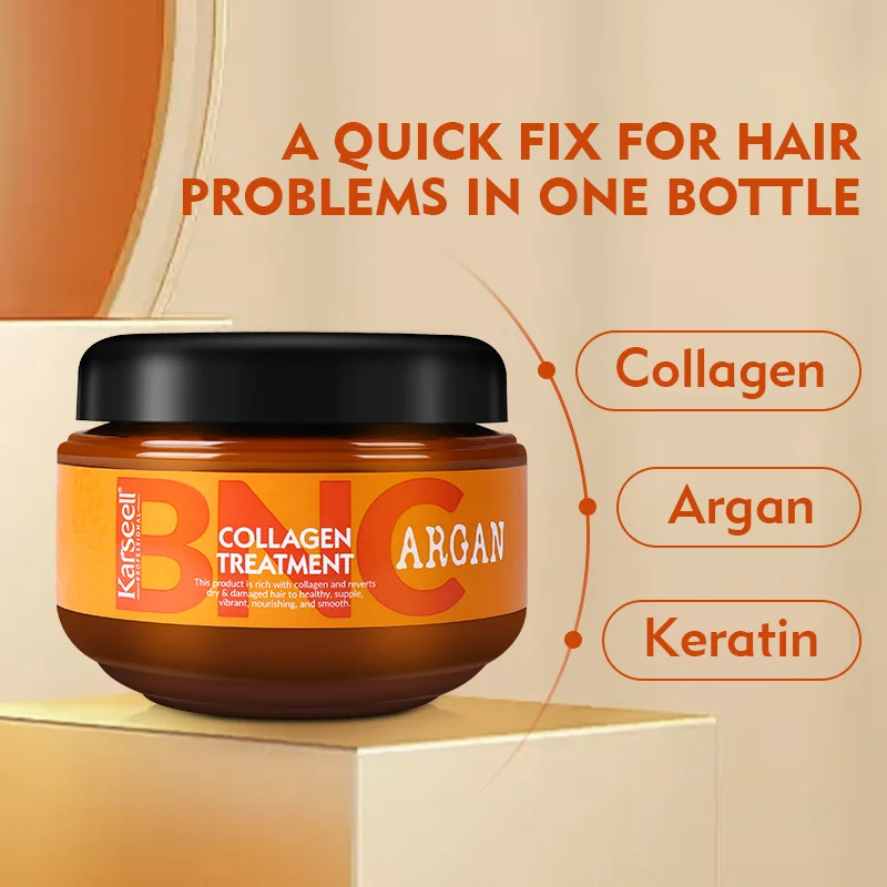 Custom Manufacturer 500ML Keratin Collagen Hair Mask Smooth Repair Treatment for Salon Hair Care