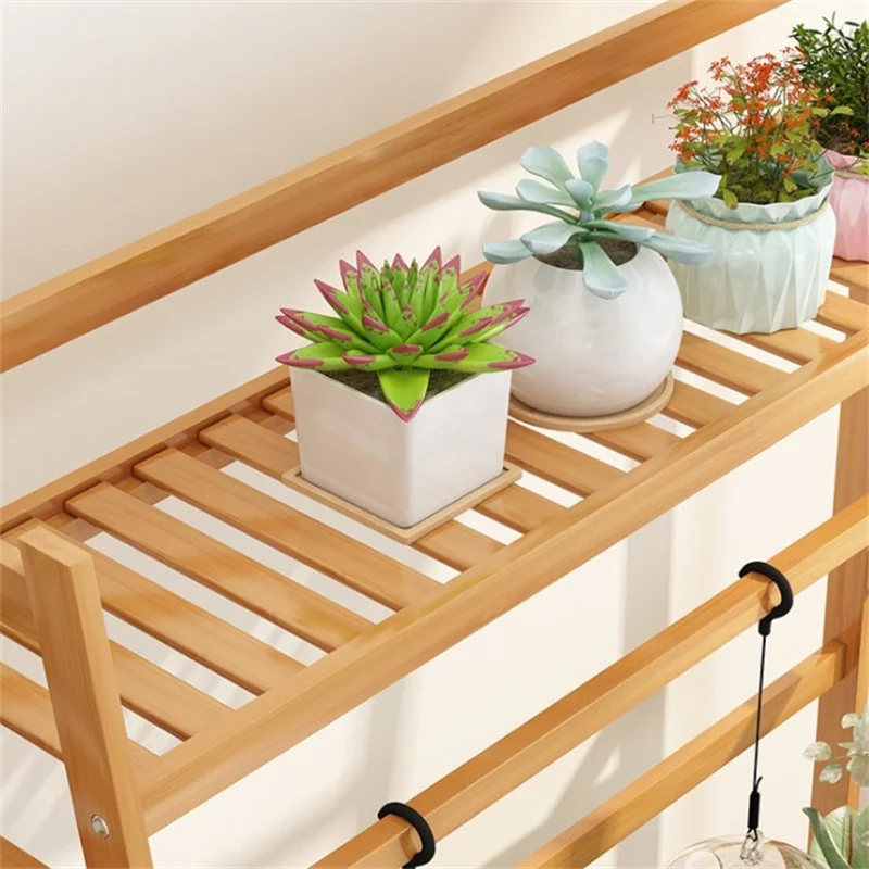 Custom creative garden rack simple  bedroom living room solid wood plant rack