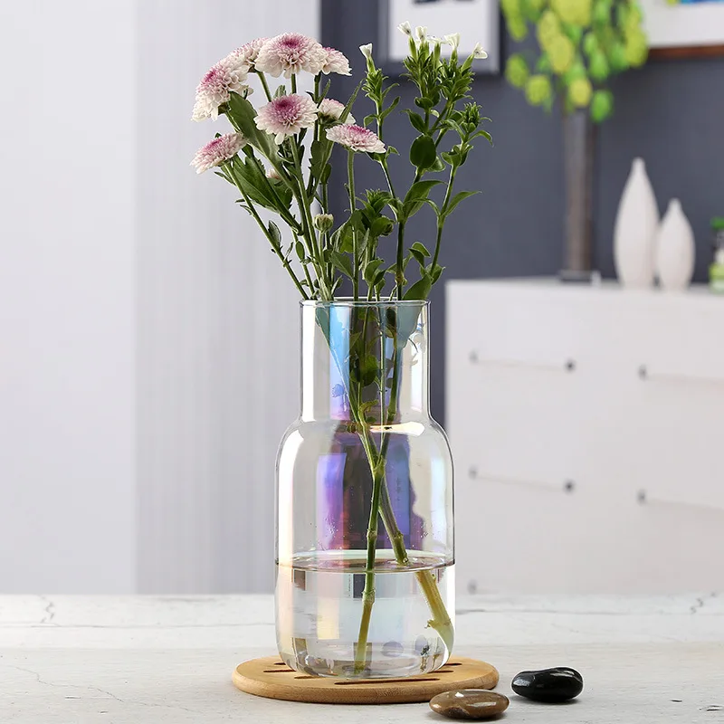 Small Hydroponic Vase Nordic Stained Glass Vase for flower Unique Design Home Decoration