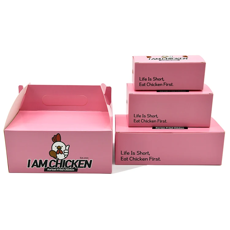 Wholesale Customized Hot Fast Food Packaging Take Out Kfc French Fries Chicken Nuggets Wings Chips Takeaway Lunch Paper Box