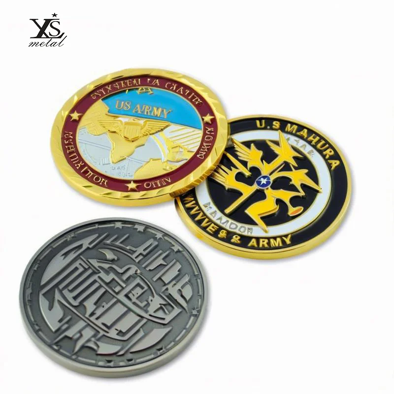 Manufacturer Custom Metal Crafts Badge Engraving Zinc Alloy Metal Coins Stamping Dies Coins