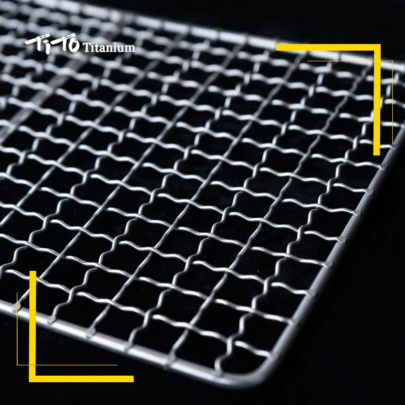 Hot selling barbecue tools 104g picnic Titanium barbecue wire grill BBQ mesh