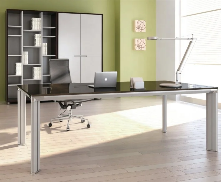 commercial office furniture one-stop supply durable popular glass top executive desk