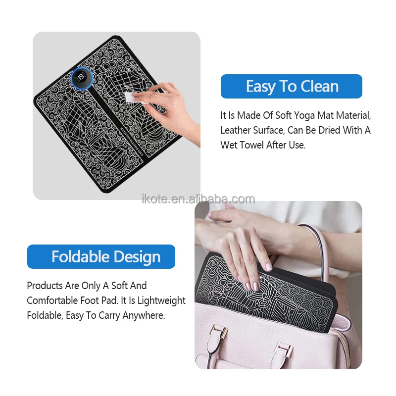 Portable USB Pedicure Foot Massager Mat Massage Pad EMS Tens Foot Massager machine For Home Use