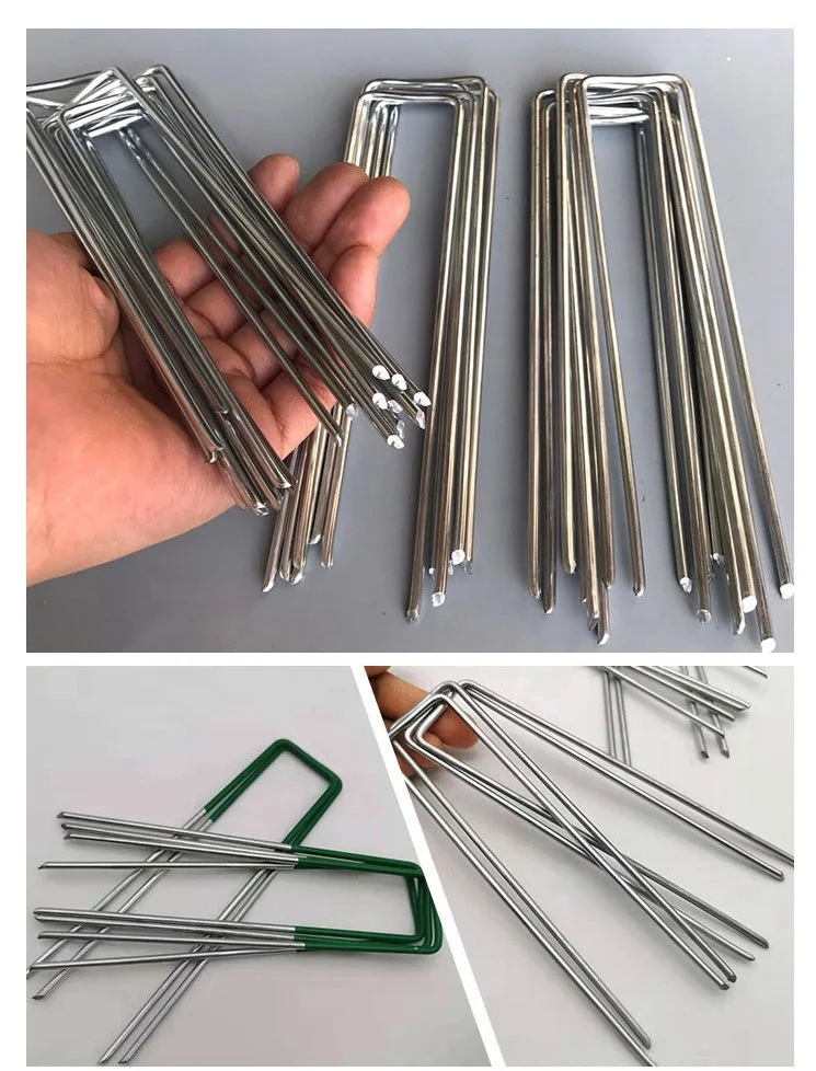 Скобы для садового ландшафта, 6 дюймов, 11 калибр, оцинкованные, U-образные, ландшафтные штифты