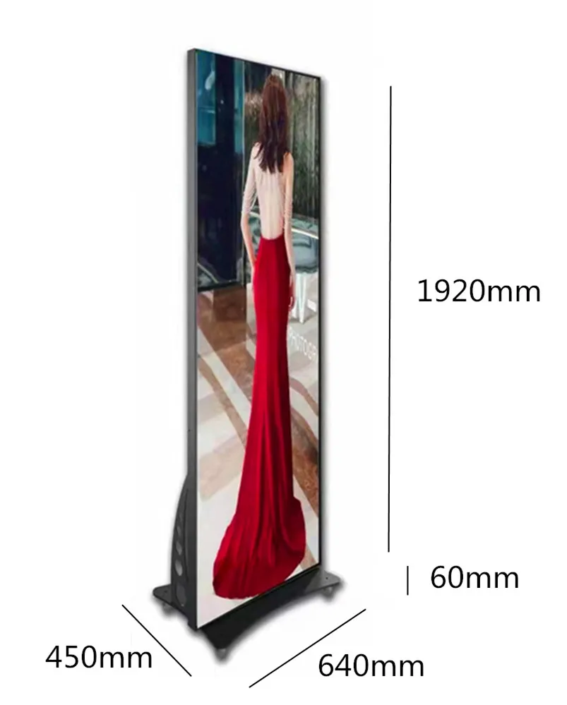 Portable Indoor P2 LED Poster Acrylic Shield Commercial Advertising Equipment