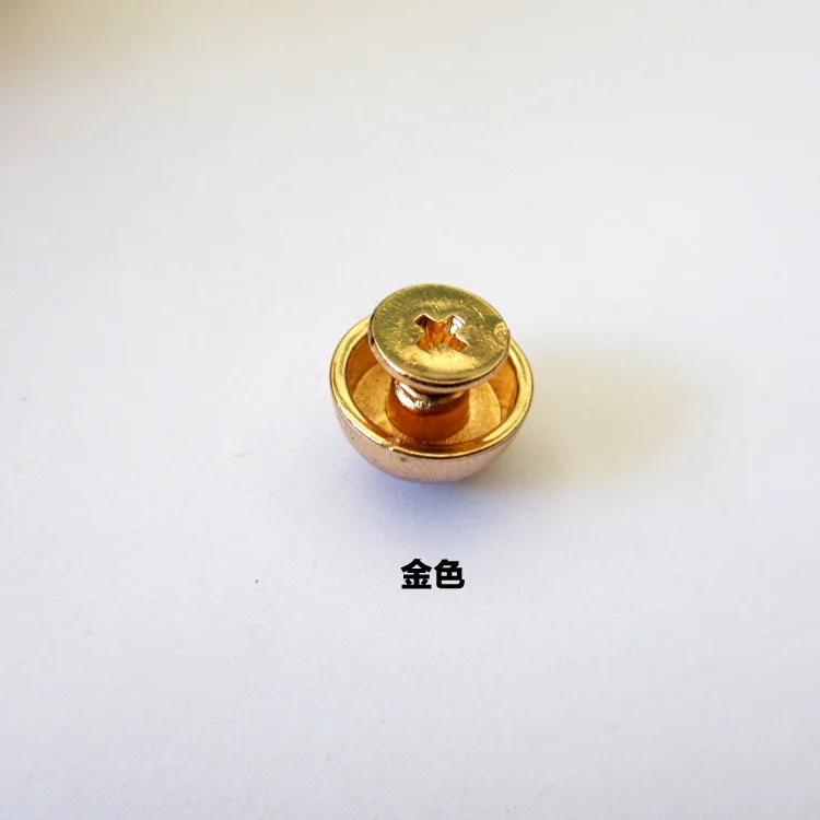 Mushroom shape semicircle custom size brass rivets screw for bag belt