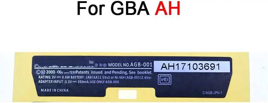New Label Sticker for Gameboy Advance Color Pocket GBA SP GBA GBC GBP Game Console Label Tag Marking Sticker