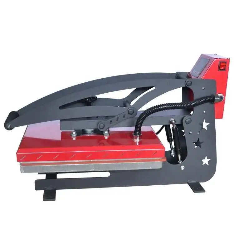 Single Station Manual High Pressure Heat Press Machine Flatbed Printer Fabrics Print Machine Tshirt Garment 55 Provided 1 Set PY