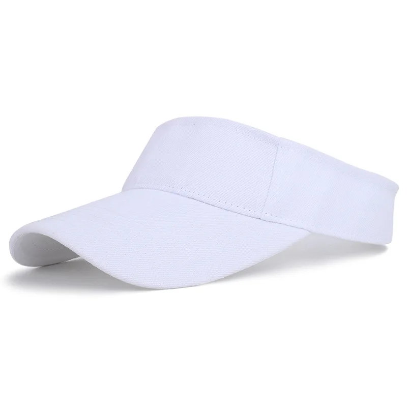 2022 Stock Many Colors Custom Logo Embroidery Sun Visor Hat Outdoor Sport Beach Running Golf Cap Contrast Adjustable