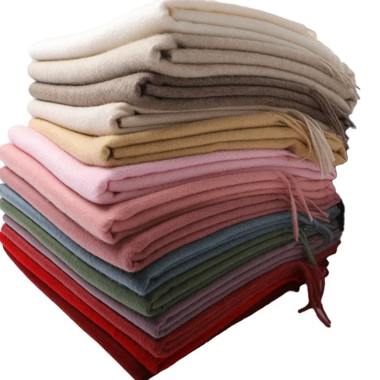 Custom Luxury Thick Poncho Shawl Knitted Pashmina Blanket Winter 100% Cashmere Scarf For Women