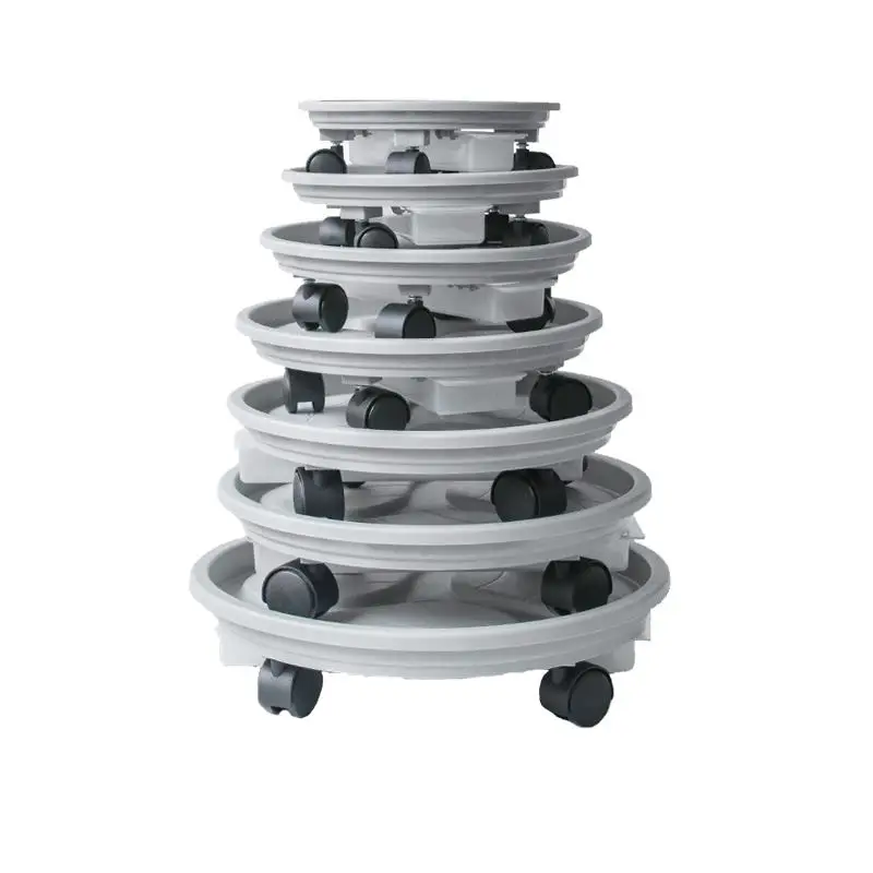 Factory Wholesale Round Square Pot Plant Stand Thickened Flower Pot Mover Holder with Drainage Water Container